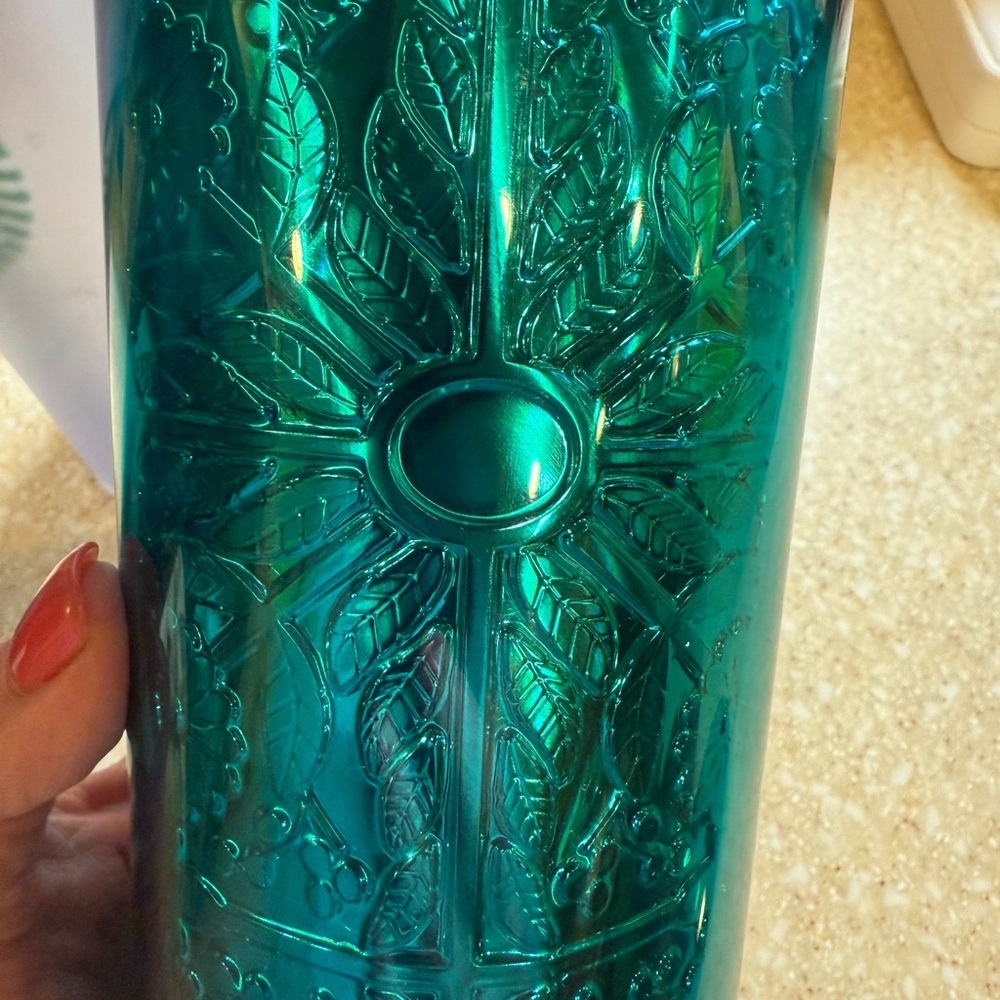 Starbucks Trio: Foil Teal,  Camo and 2008 Frosted Tumblers - Picture 14 of 16